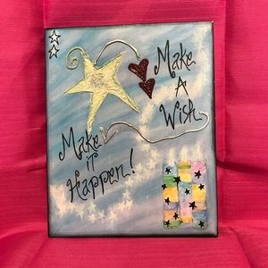 Wall Decor Home Inspirational Quotes 8 by 10 inches on canvas with wooden trim.